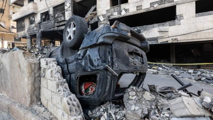 Damage in Beirut after Israeli strike