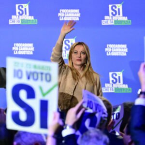 Italian flag waving in the wind