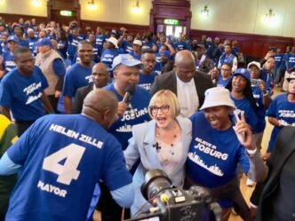 Helen Zille speaking at a pledge launch