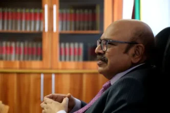 Judge Siraj Desai in court