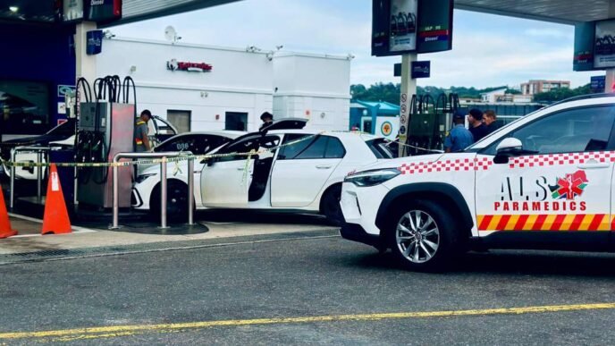 Police tape at crime scene