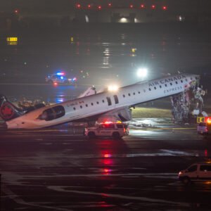 LaGuardia Airport plane crash scene