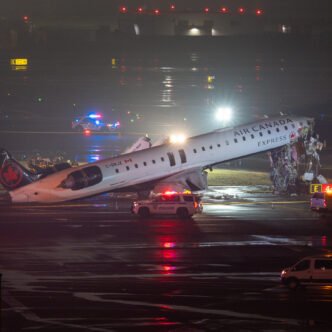 LaGuardia Airport plane crash scene