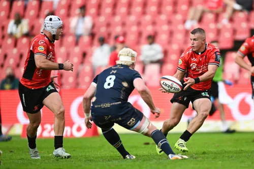 Lions players celebrating a try