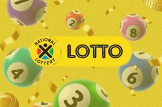 Lotto balls and ticket
