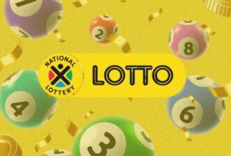 Lotto balls and play slip