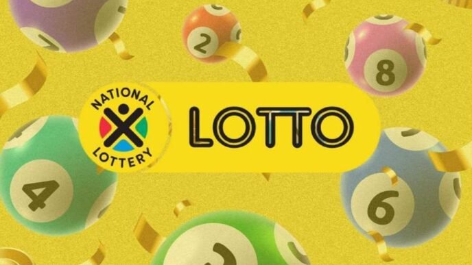 Lotto balls and play slip