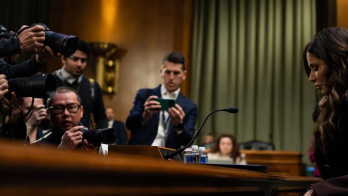 Kristi Noem and Donald Trump