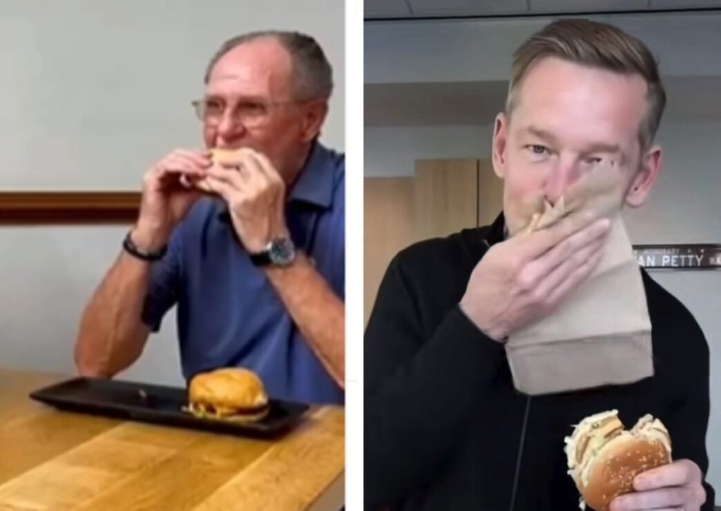 Pick n Pay CEO eating a burger