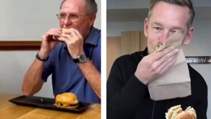 Pick n Pay CEO eating a burger