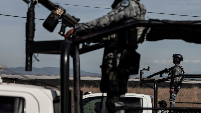 Mexican flag with a somber background