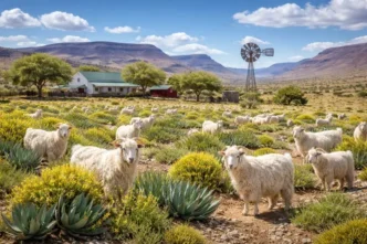 Angora goats in the Karoo region of South Africa