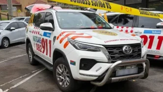 Police investigating a crime scene