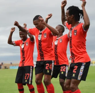 TS Galaxy players celebrating their win