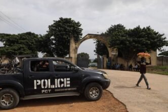 Nigeria map with flag