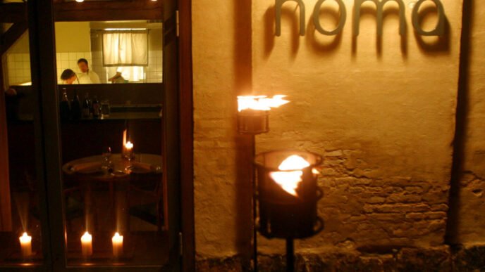 René Redzepi in his kitchen