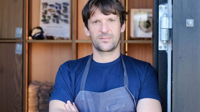 René Redzepi in the kitchen
