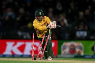 Proteas players celebrating a wicket