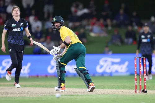 Proteas players celebrating a wicket