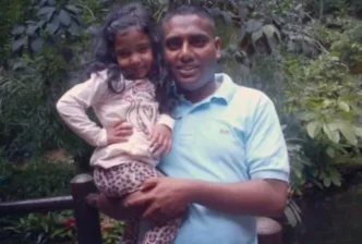 Regan Naidoo with his daughter