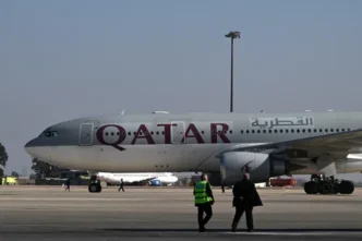 Qatar Airways plane taking off