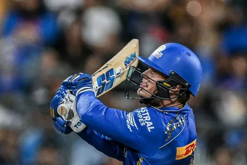 Ryan Rickelton in action during IPL match