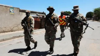 Soldiers in Soweto townships