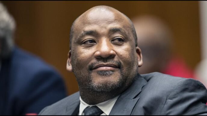 SA flag waving in the wind