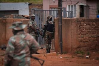 SANDF soldiers on patrol