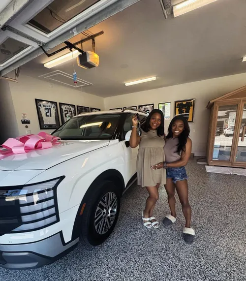 Simone Biles and her best friend Rachel Roettger
