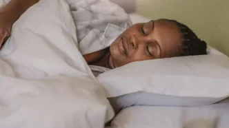 person sleeping peacefully