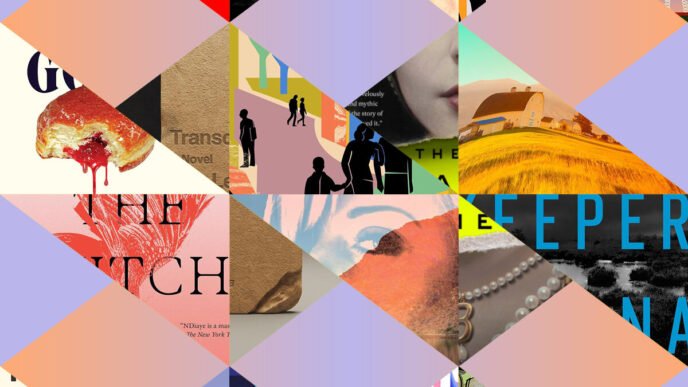 stack of books with flowers