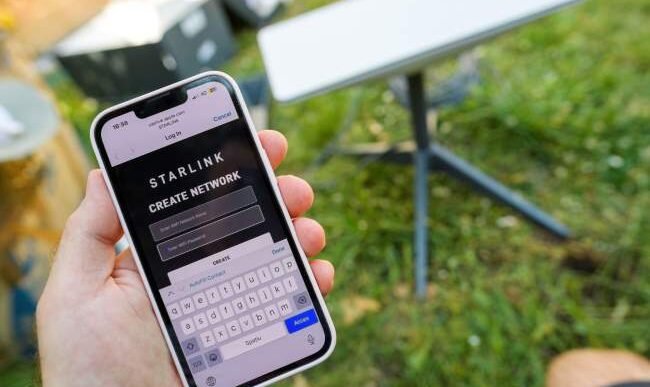 Starlink satellite internet dish