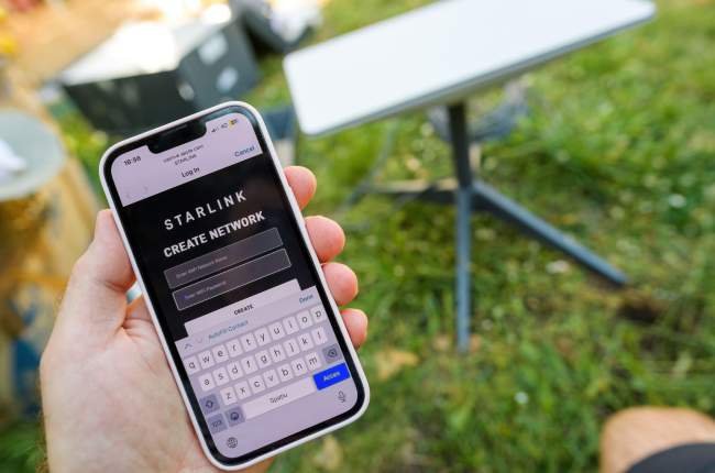 Starlink satellite internet dish