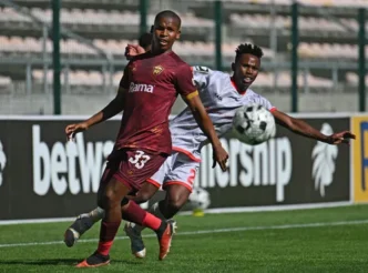 Tshegofatso Mabasa in action for Stellenbosch FC