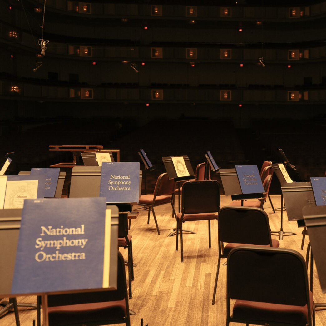 National Symphony orchestra performing at the Kennedy Center