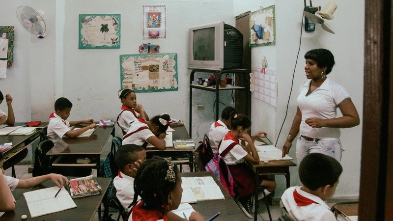Teacher in classroom
