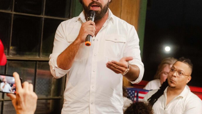 Texas flag waving in the wind