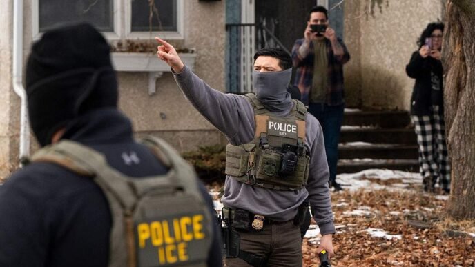 Trump speaking at a press conference