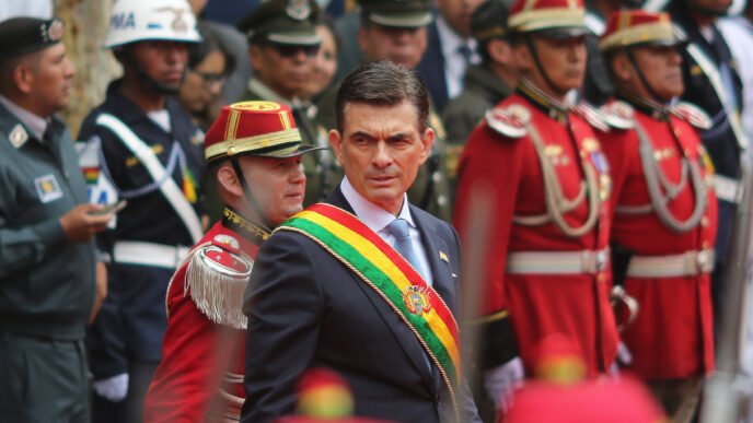 Bolivia flag waving in the wind