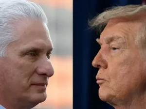 Cuban flag waving in the wind