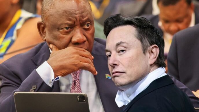 Elon Musk and Cyril Ramaphosa