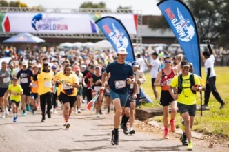 Runners participating in the Wings for Life World Run