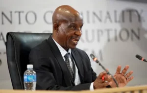 Suspended Brigadier Mbangwa Nkhwashu testifying at the Madlanga Commission