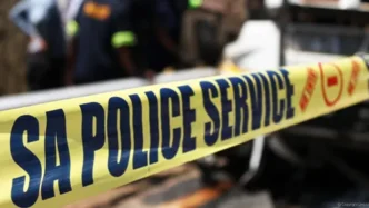 Police tape at a crime scene