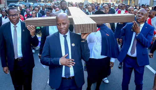 Deputy President Paul Mashatile at the Amandla Ngawethu Universal Church's Easter Friday service