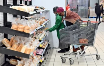 Graph showing increase in food prices