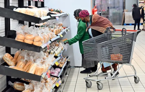 Graph showing increase in food prices