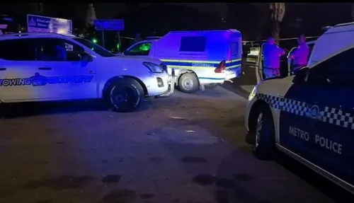 Police tape at a crime scene