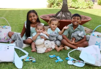 Children enjoying an Easter-themed picnic